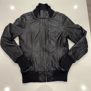 Fox Racing Faux Leather Mens Size Medium Jacket Black